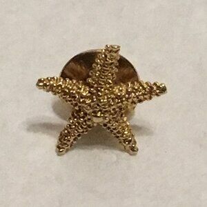 14K gold Starfish tie tack pin